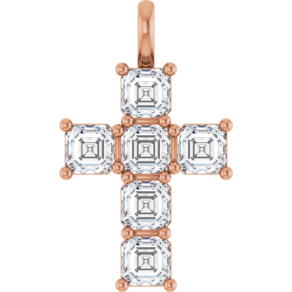 2 CTW Natural Diamond Pendant in 14k rose gold