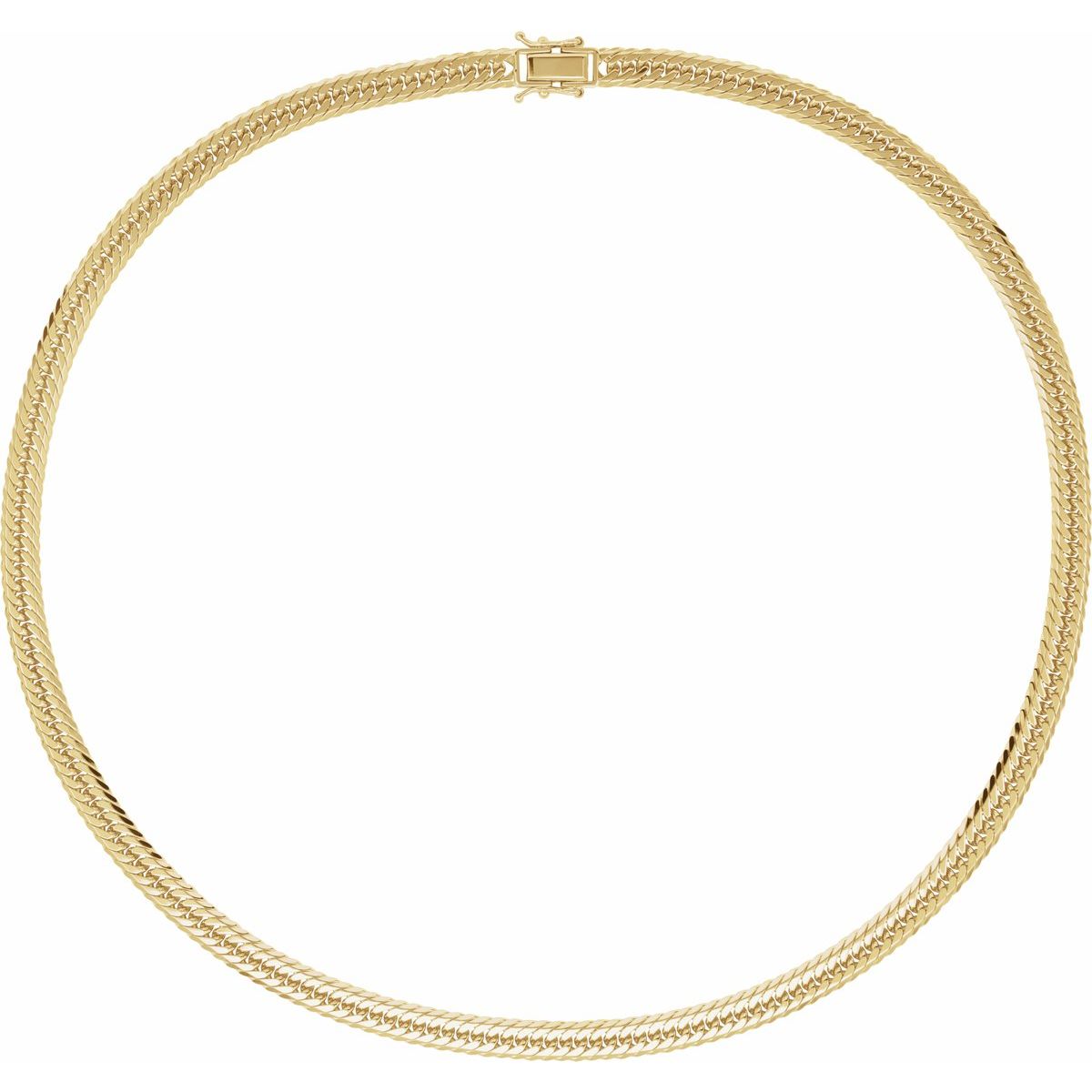 6.2 mm Diamond-Cut Curb Chain in 18k yellow gold