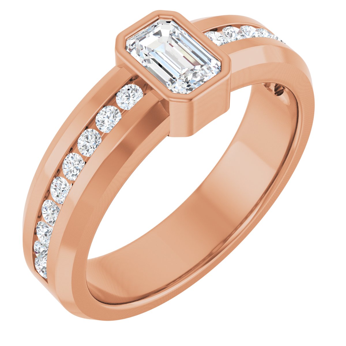 1 CTW Lab-Grown Diamond Band in 14k rose gold