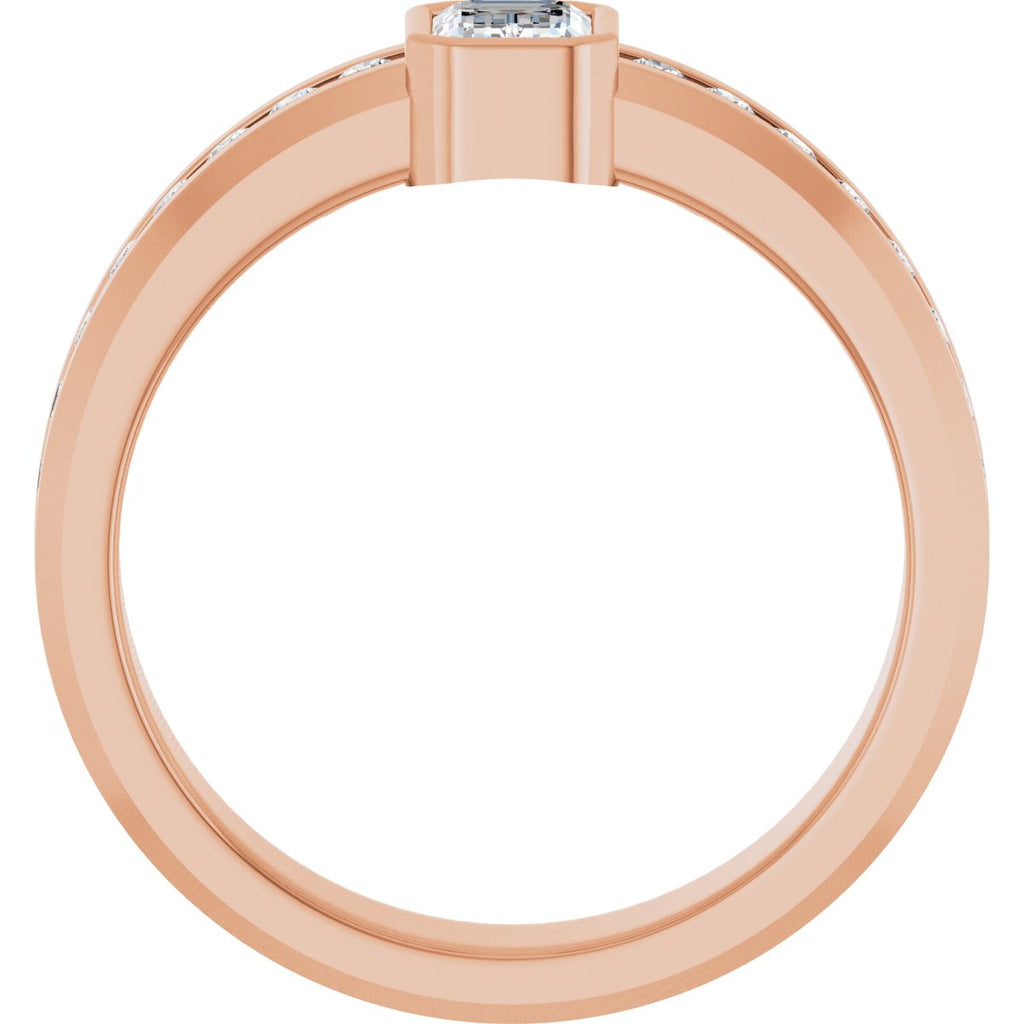 1 CTW Lab-Grown Diamond Band in 14k rose gold