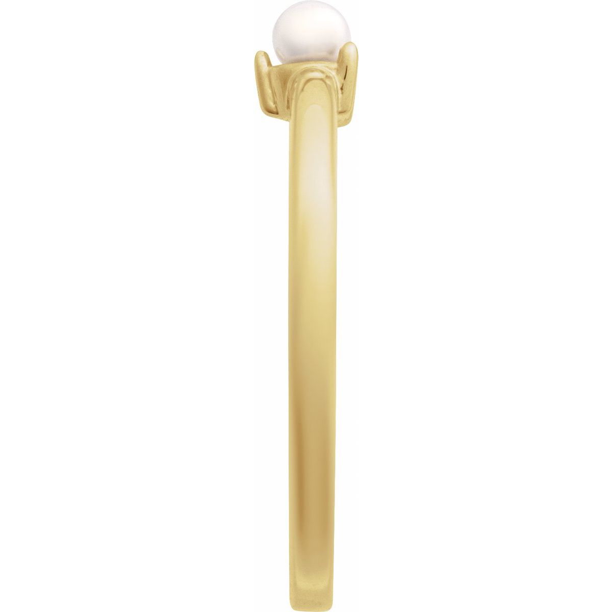 Cultured White Seed Pearl Ring in 14k yellow gold