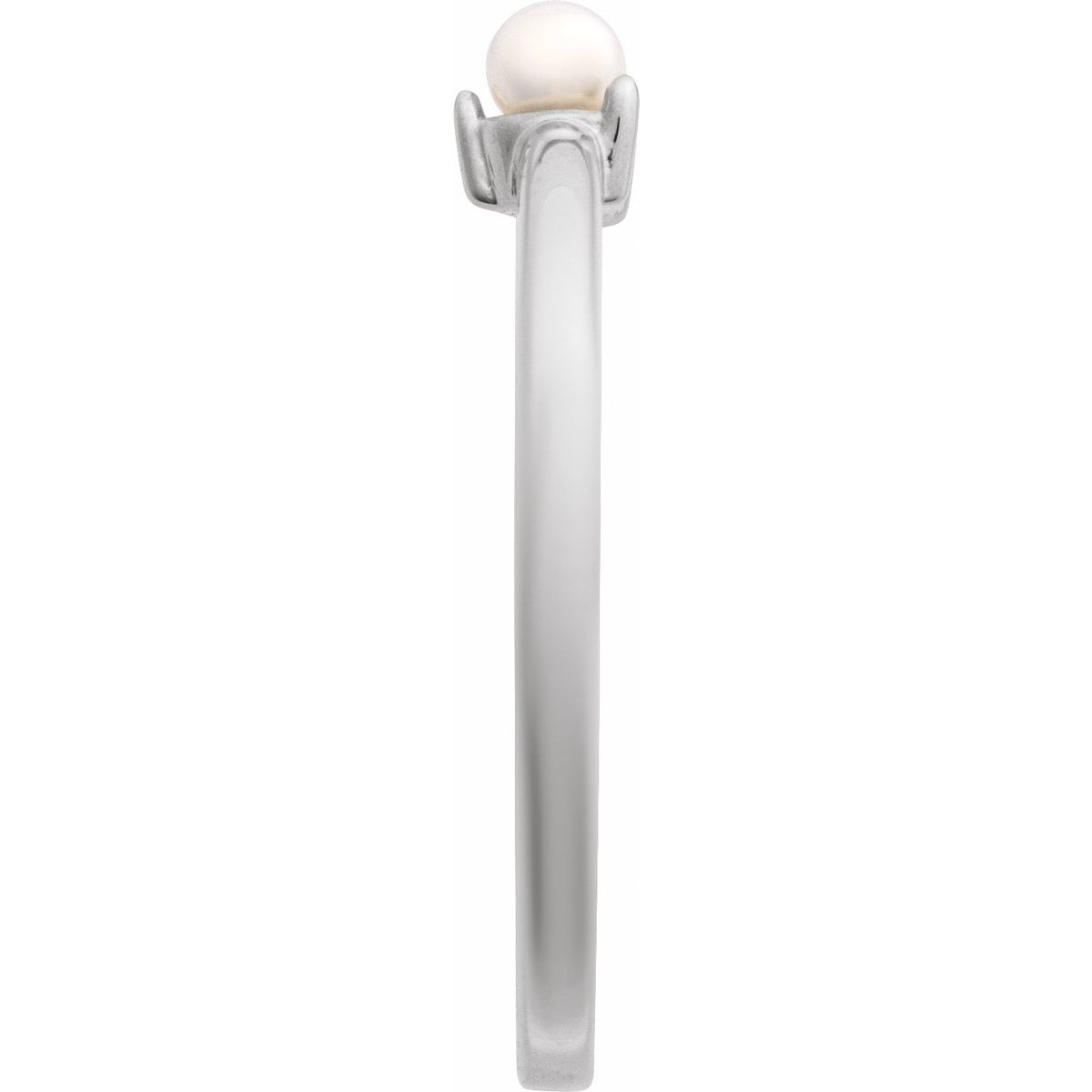 Cultured White Seed Pearl Ring in 14k white gold