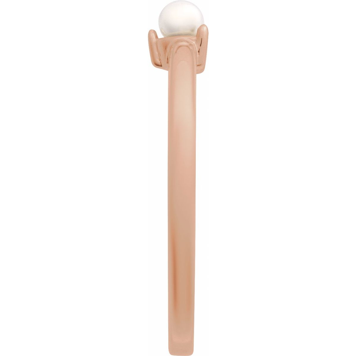 Cultured White Seed Pearl Ring in 14k rose gold