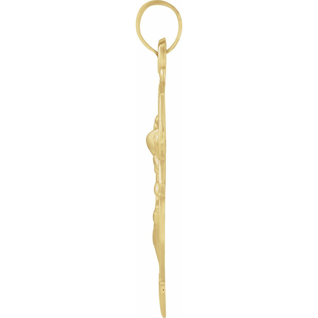 25x21 mm St. Michael Medal in 14k yellow gold