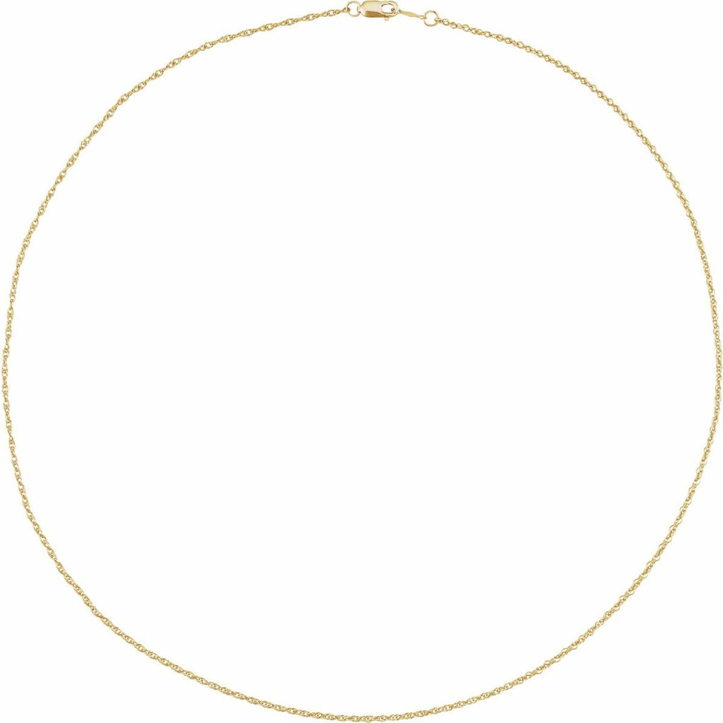 1.25 mm Rope Chain in 14k yellow gold