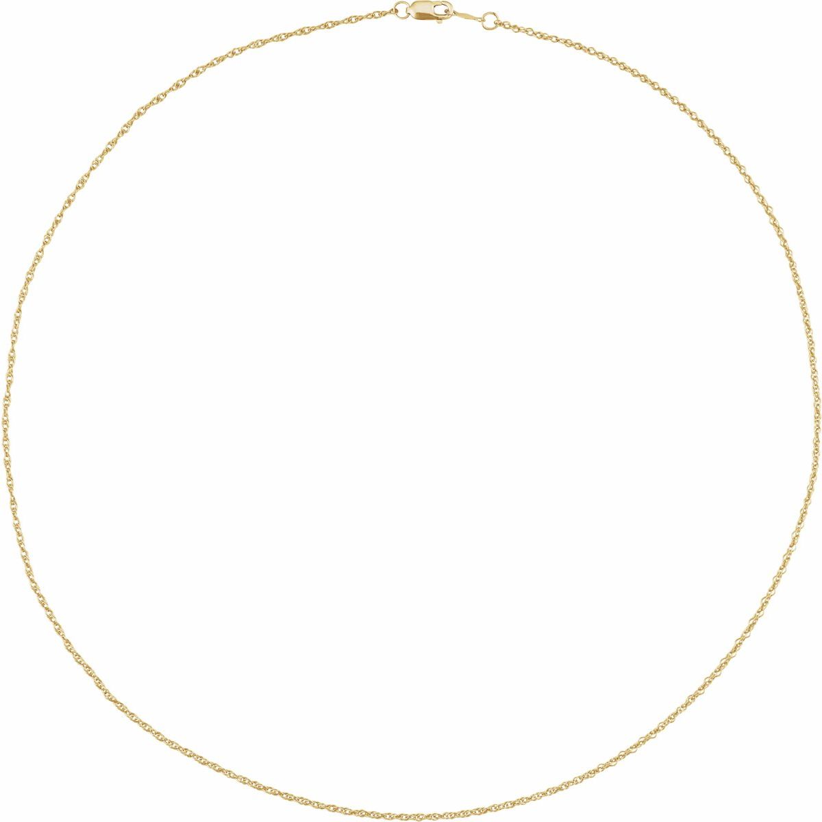 1.25 mm Rope Chain in 14k yellow gold