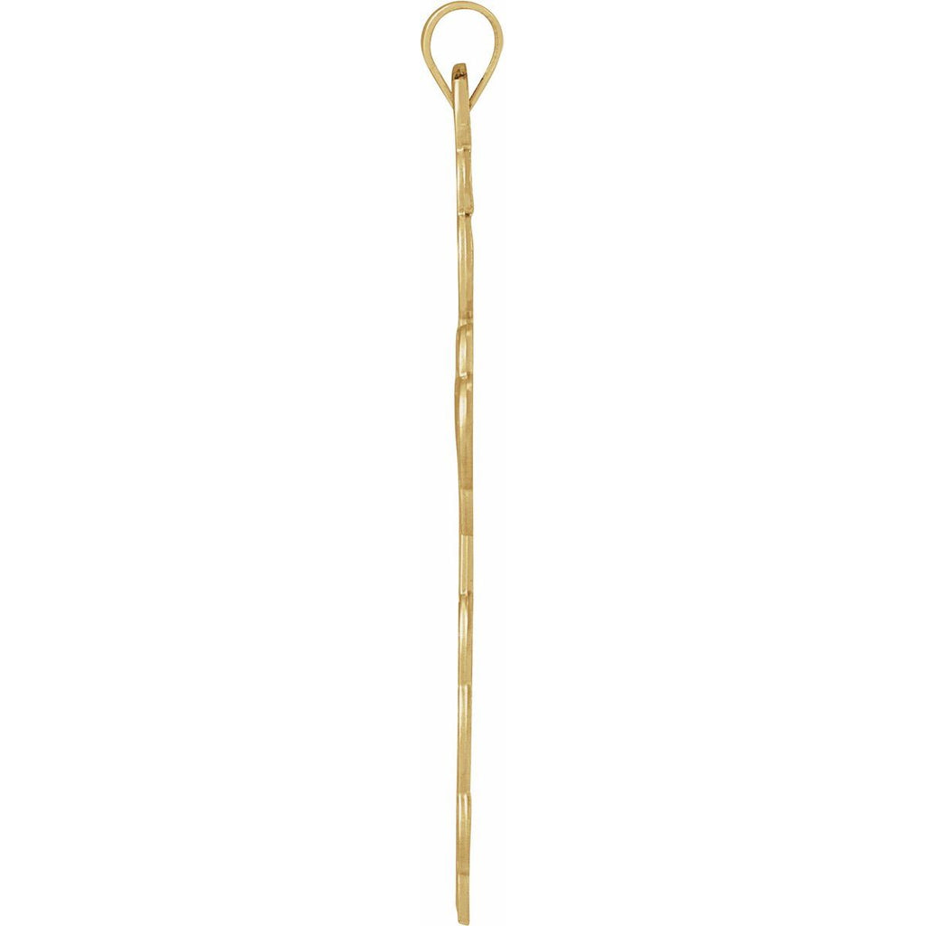 40x26 mm Orthodox Cross Pendant in 14k yellow gold