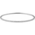1 CTW Lab-Grown Diamond Flexible Bangle Bracelet in 14k white gold