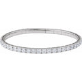 5 CTW Lab-Grown Diamond Flexible Bangle Bracelet in 14k white gold