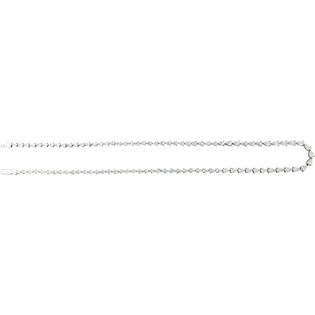 10 CTW Lab-Grown Diamond Line Necklace in 14k white gold