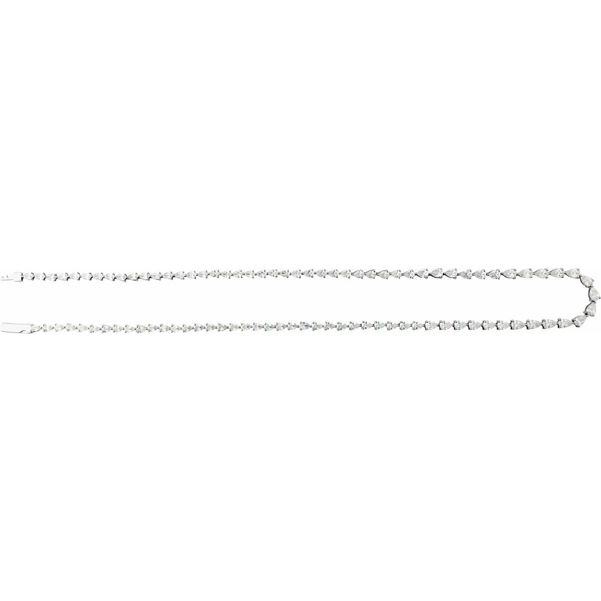 10 CTW Lab-Grown Diamond Line Necklace in 14k white gold