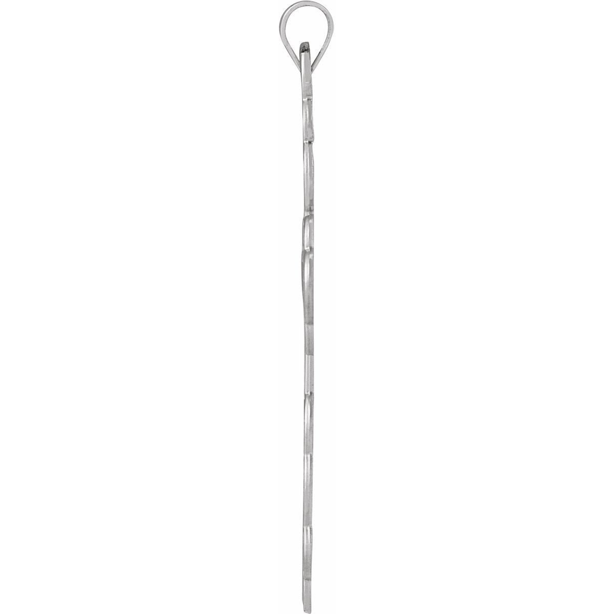 40x26 mm Orthodox Cross Pendant in 14k white gold