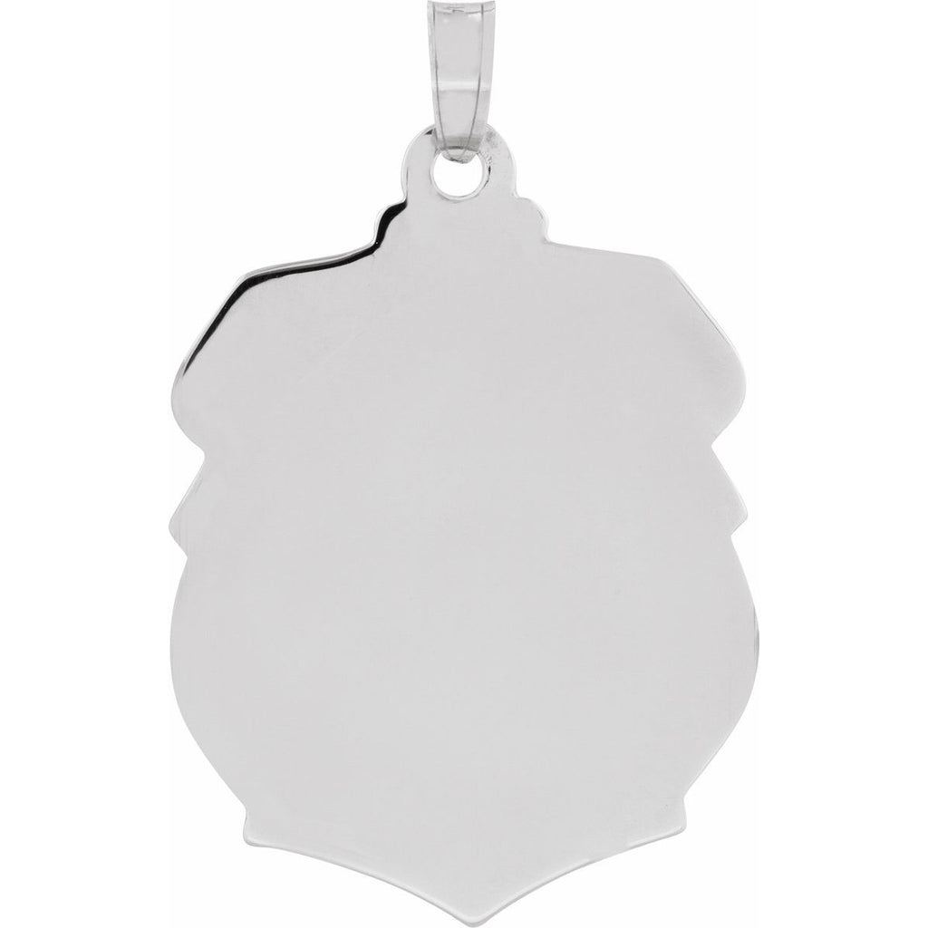 25x21 mm St. Michael Medal in 14k white gold