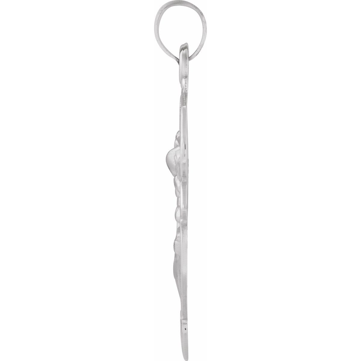 25x21 mm St. Michael Medal in 14k white gold