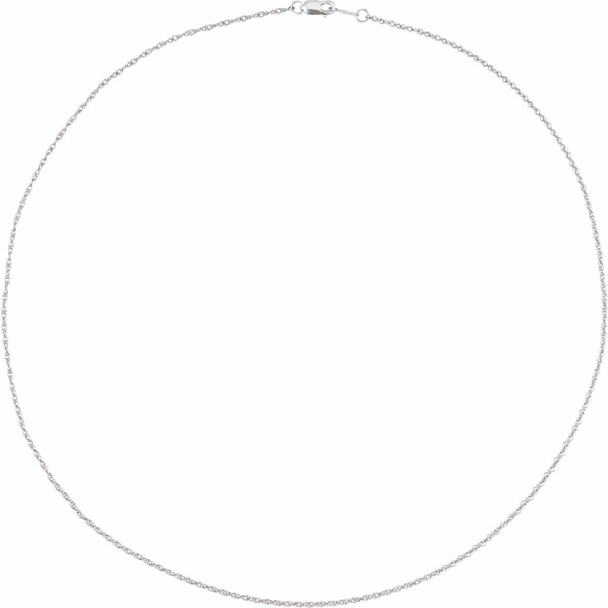 1.25 mm Rope Chain in 14k white gold