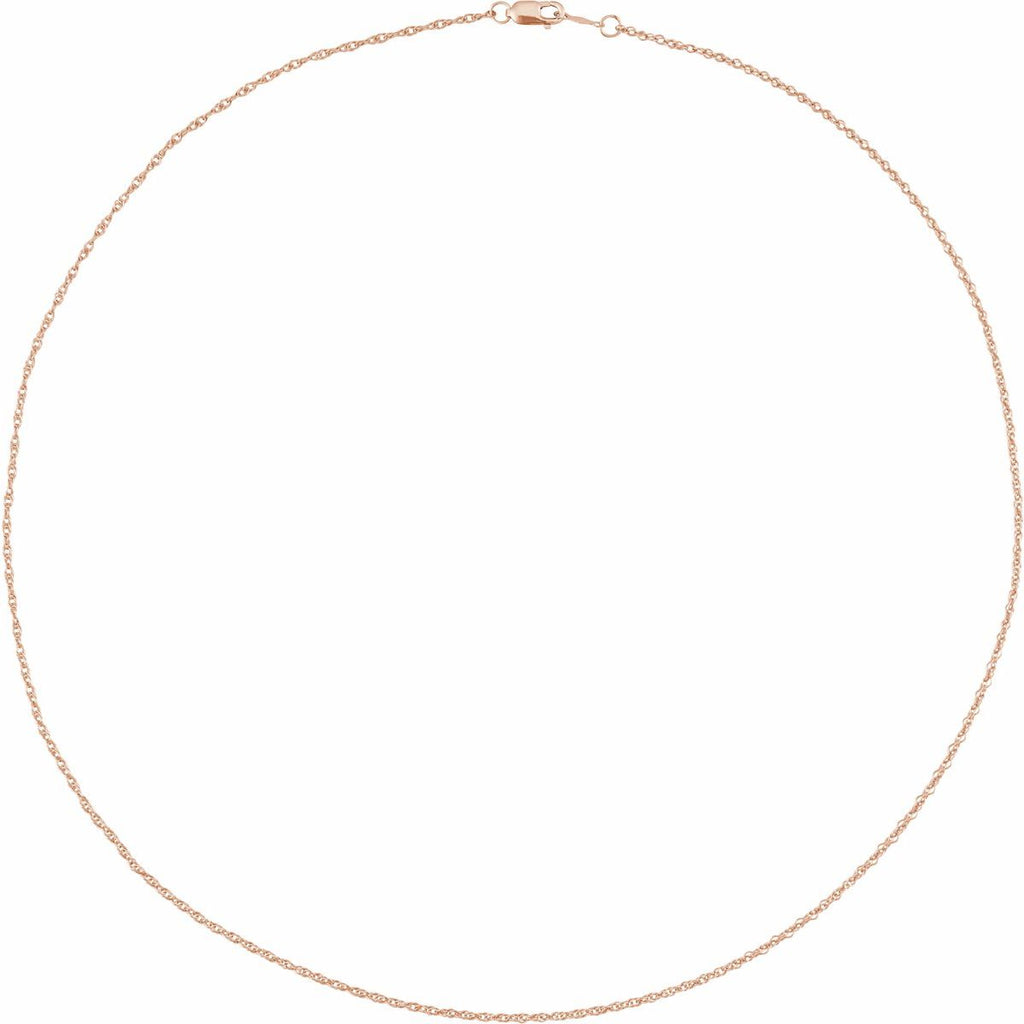 1.25 mm Rope Chain in 14k rose gold