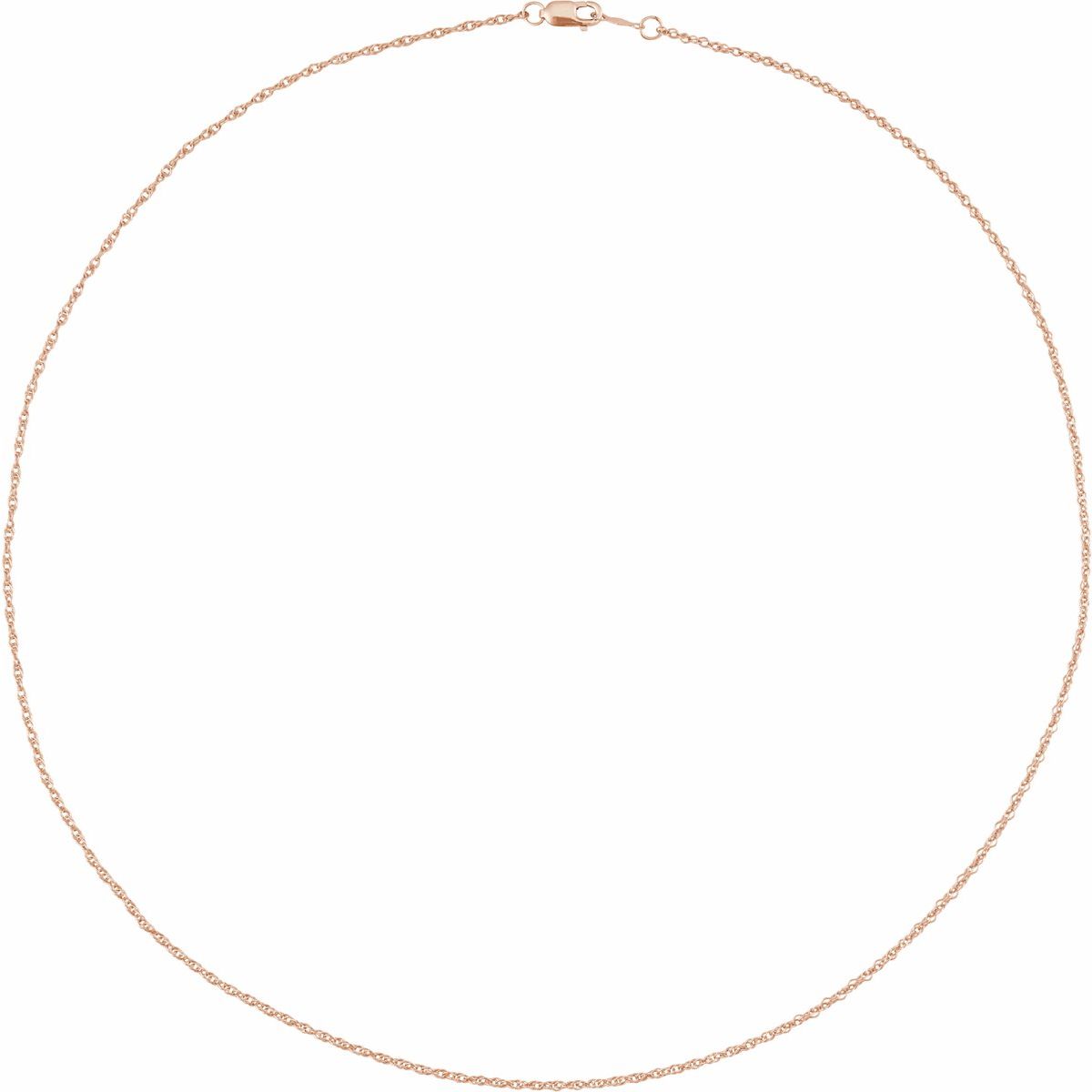 1.25 mm Rope Chain in 14k rose gold