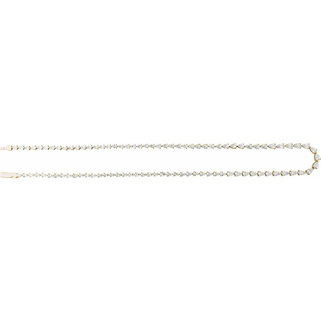 10 CTW Lab-Grown Diamond Line Necklace in 14k yellow gold