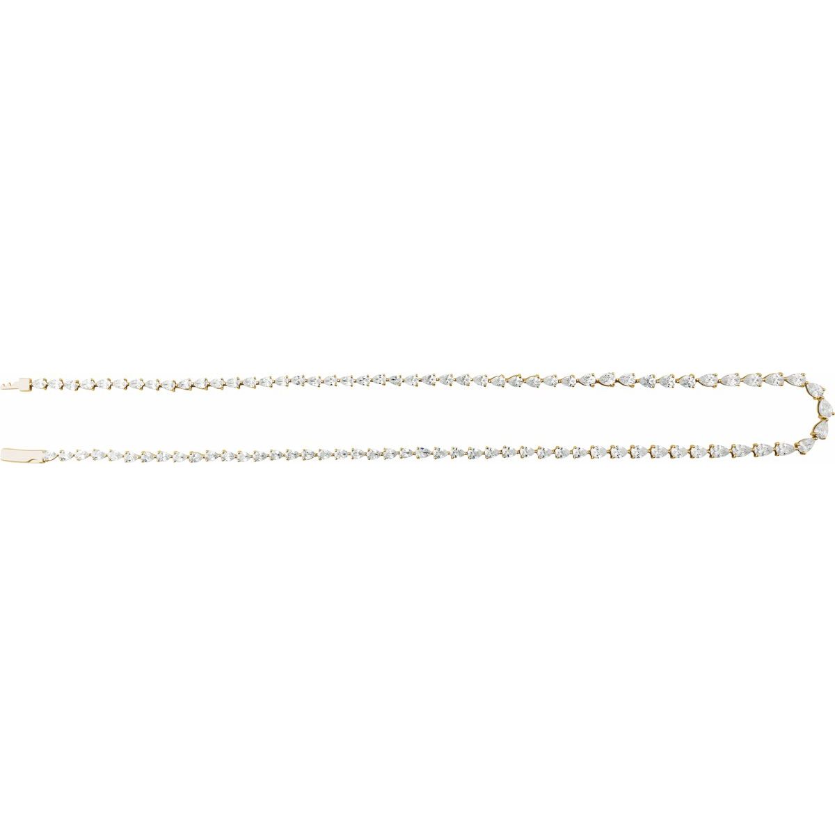 10 CTW Lab-Grown Diamond Line Necklace in 14k yellow gold