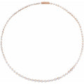 10 CTW Lab-Grown Diamond Line Necklace in 14k rose gold