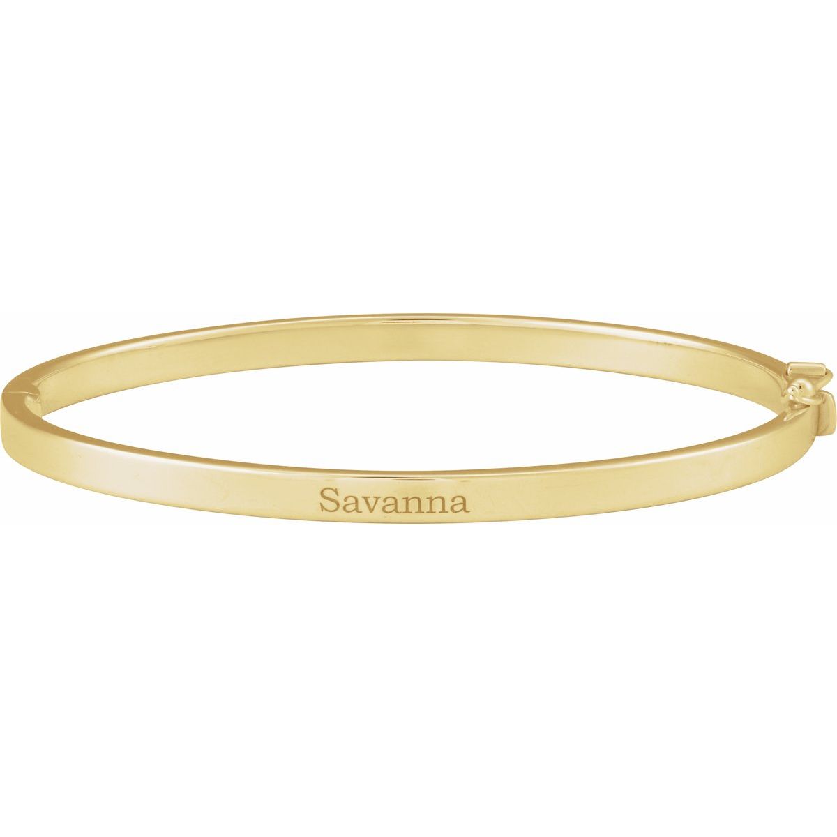 Hinged Bangle Bracelet in 14k yellow gold