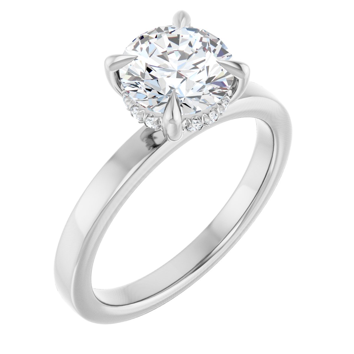 1 5/8 CTW Lab-Grown Diamond Engagement Ring in 14k white gold