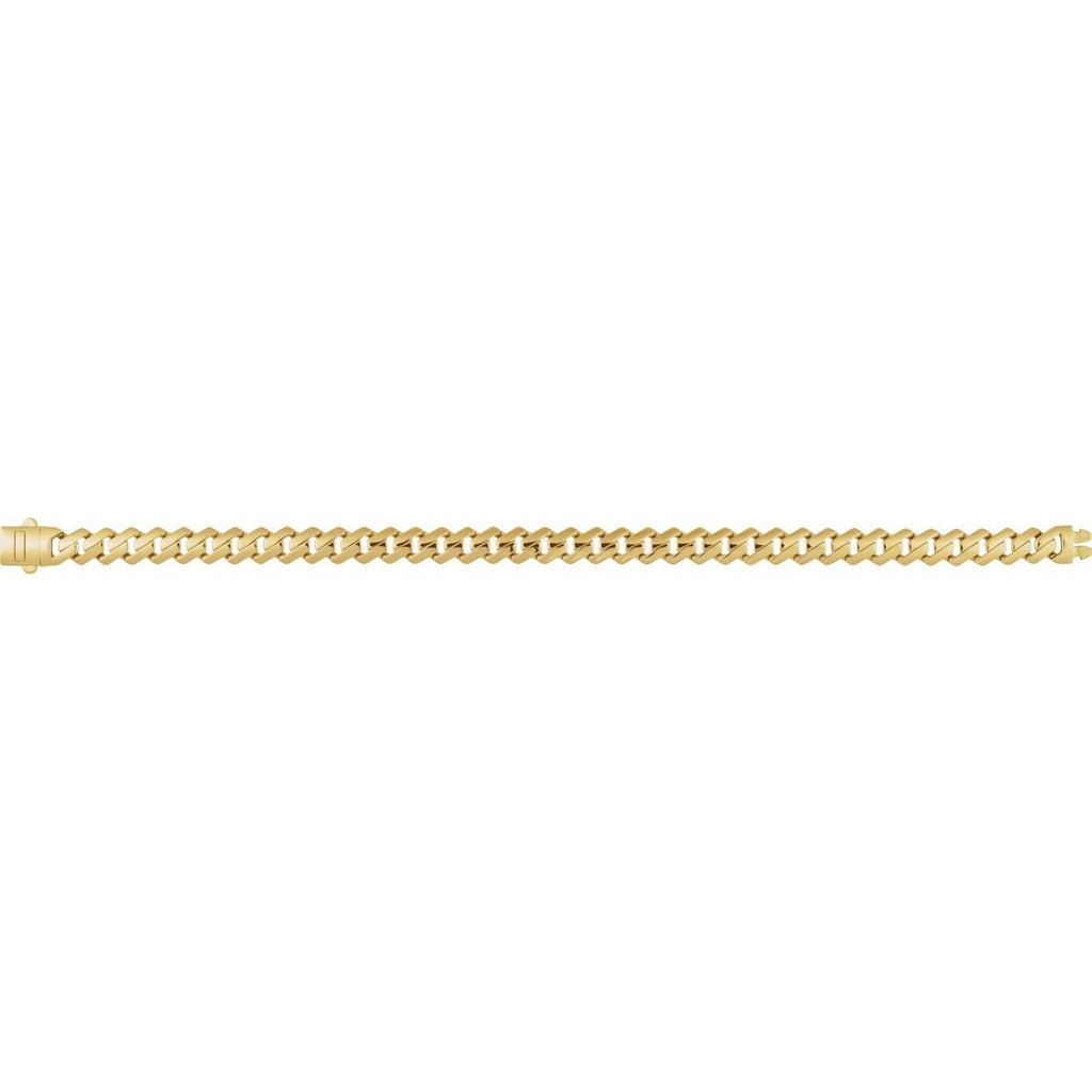 7.4 mm Monaco Edge Curb Chain in 14k yellow gold