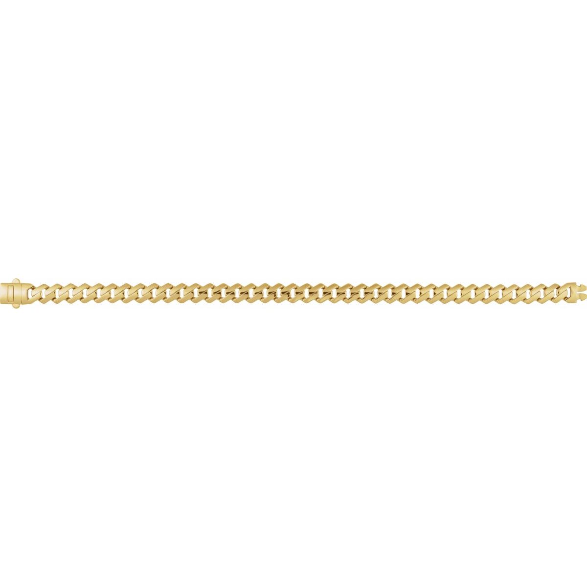 7.4 mm Monaco Edge Curb Chain in 14k yellow gold