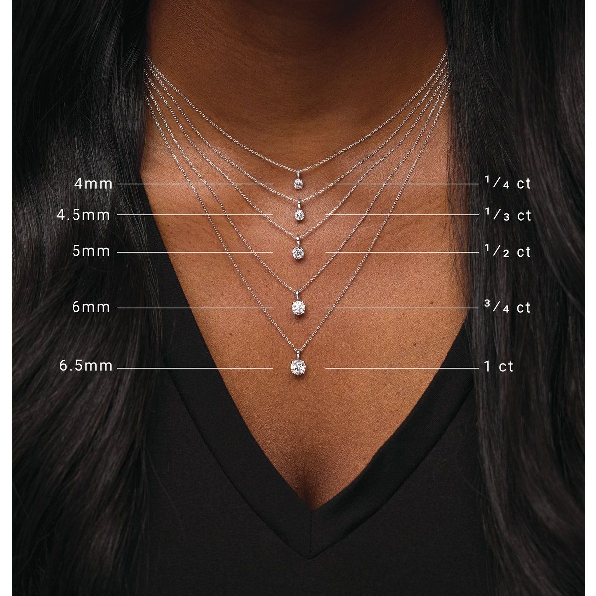 Natural Diamond Solitaire 18" Necklace