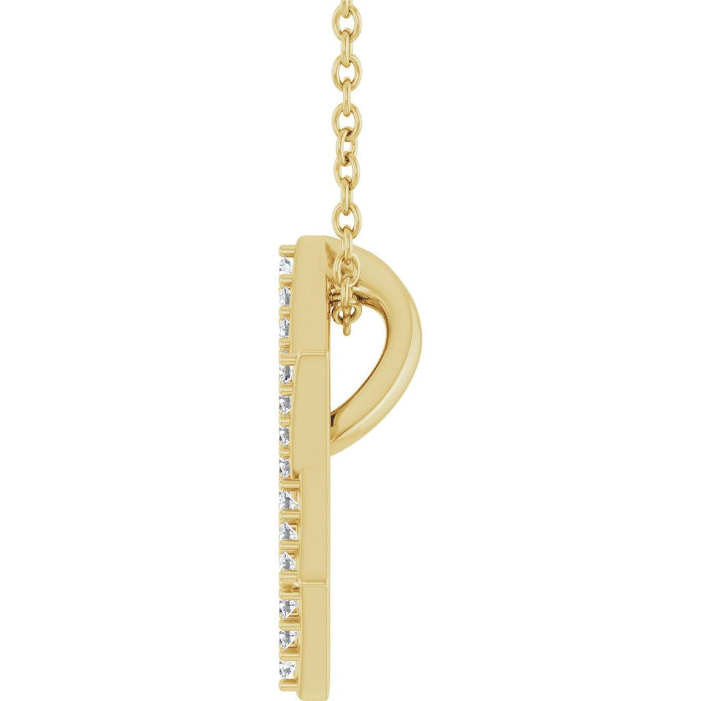 1/5 CTW Natural Diamond Star Of David Necklace in 14k yellow gold
