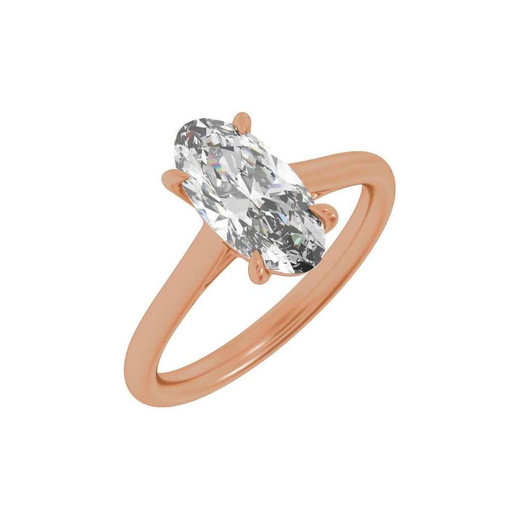 2 CTW Lab-Grown Diamond Engagement Ring in 14k rose gold