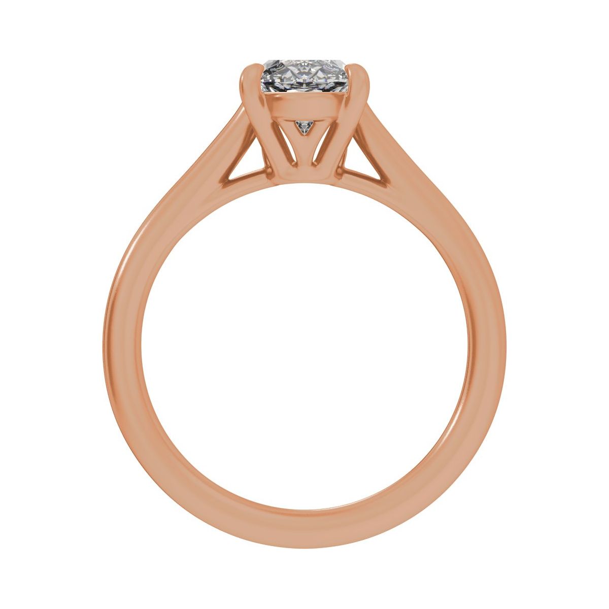 2 CTW Lab-Grown Diamond Engagement Ring in 14k rose gold