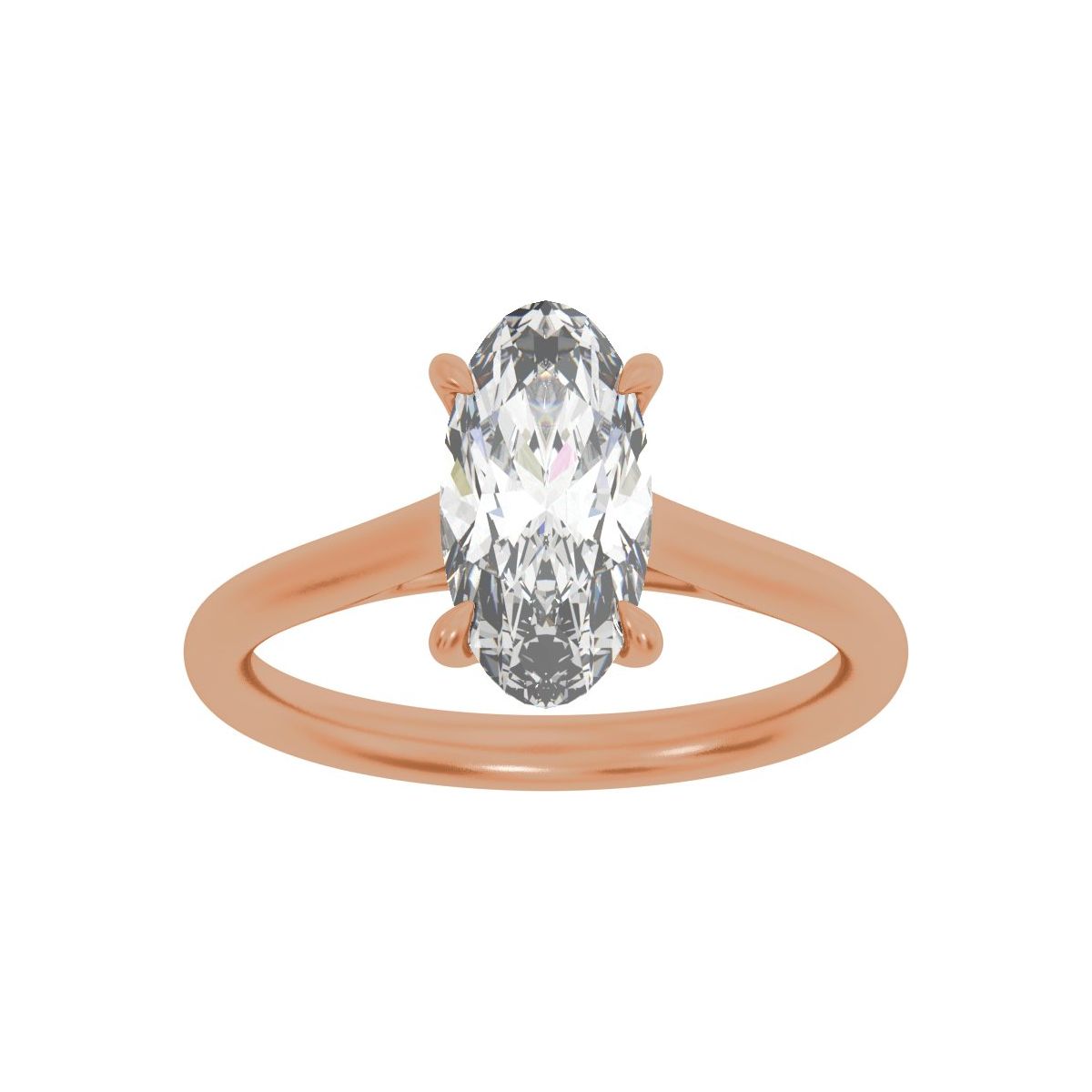 2 CTW Lab-Grown Diamond Engagement Ring in 14k rose gold