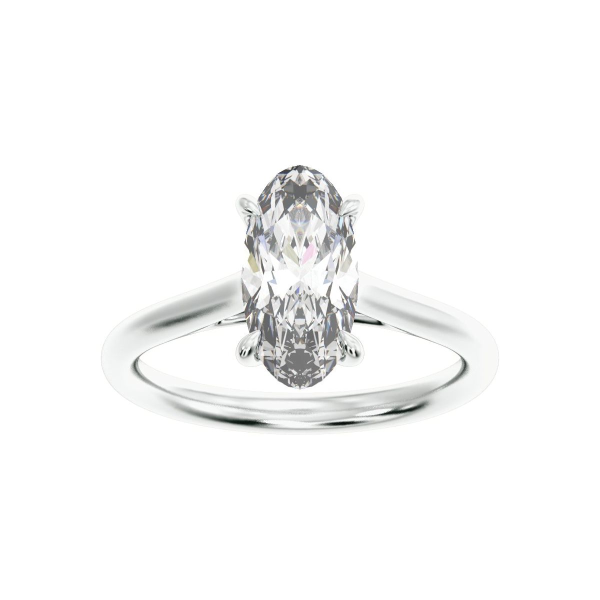 2 CTW Lab-Grown Diamond Engagement Ring in 14k white gold