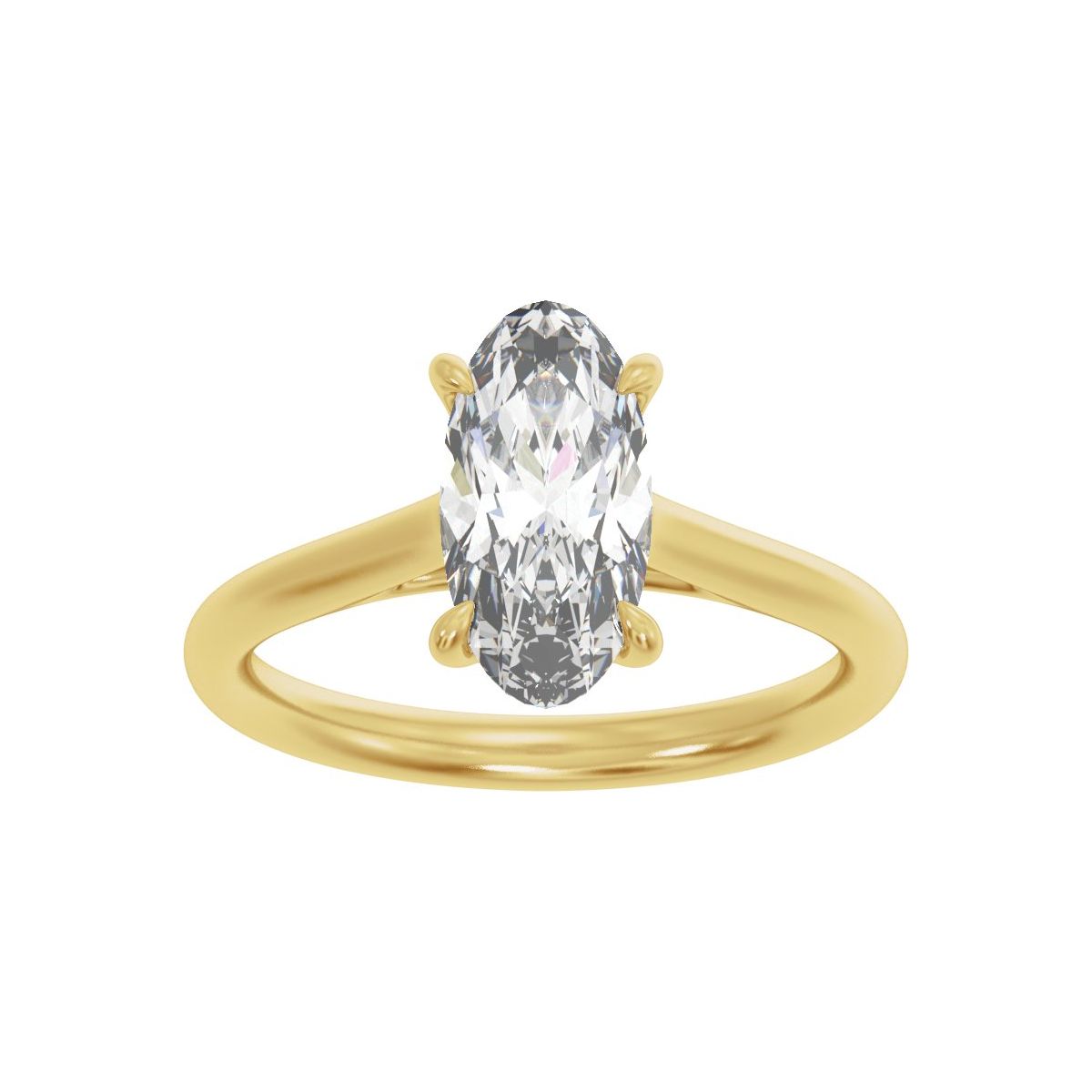 2 CTW Lab-Grown Diamond Engagement Ring in 14k yellow gold