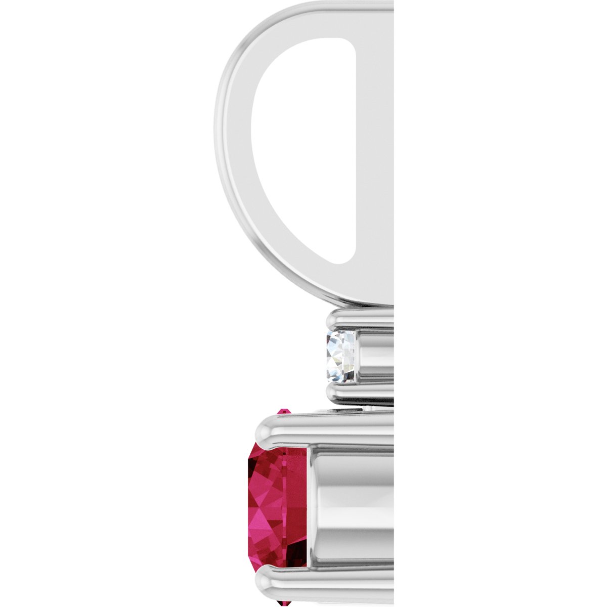 Natural Ruby & .03 CT Natural Diamond Charm/Pendant