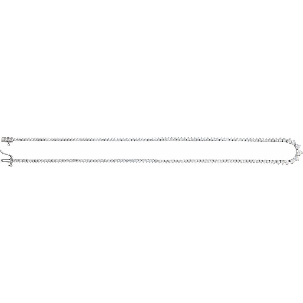 6 5/8 CTW Lab-Grown Diamond Line Necklace in 14k white gold