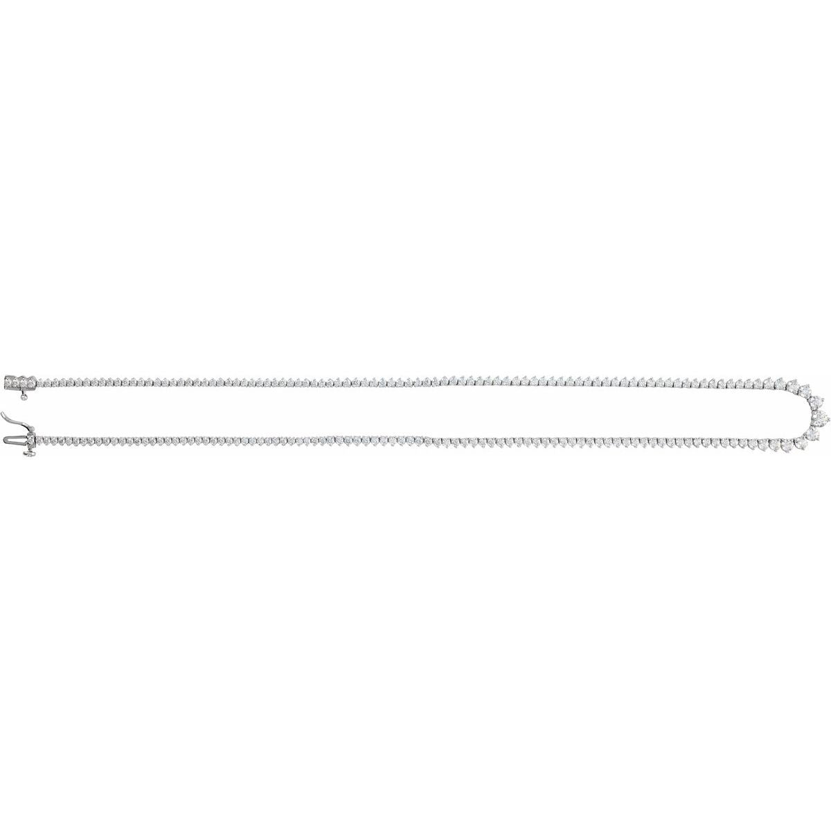 6 5/8 CTW Lab-Grown Diamond Line Necklace in 14k white gold