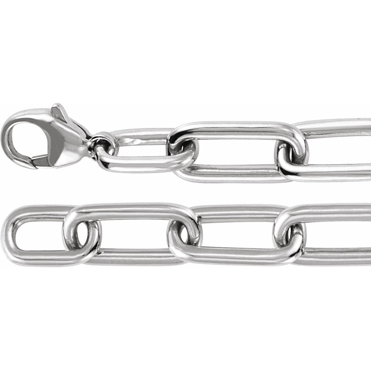 1 1/2 CTW Lab-Grown Diamond Paperclip-Style Bracelet in 14k white gold