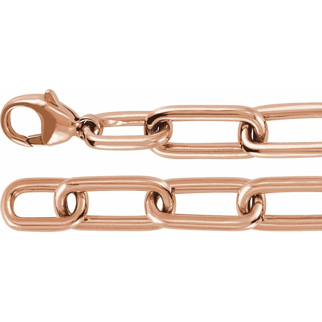 1 1/2 CTW Lab-Grown Diamond Paperclip-Style Bracelet in 14k rose gold