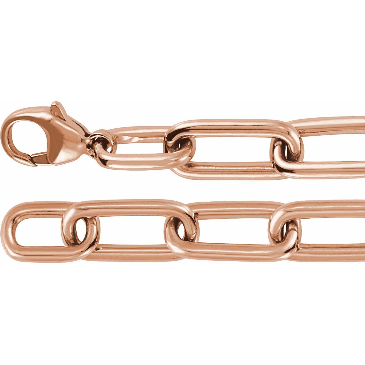 1 1/2 CTW Lab-Grown Diamond Paperclip-Style Bracelet in 14k rose gold