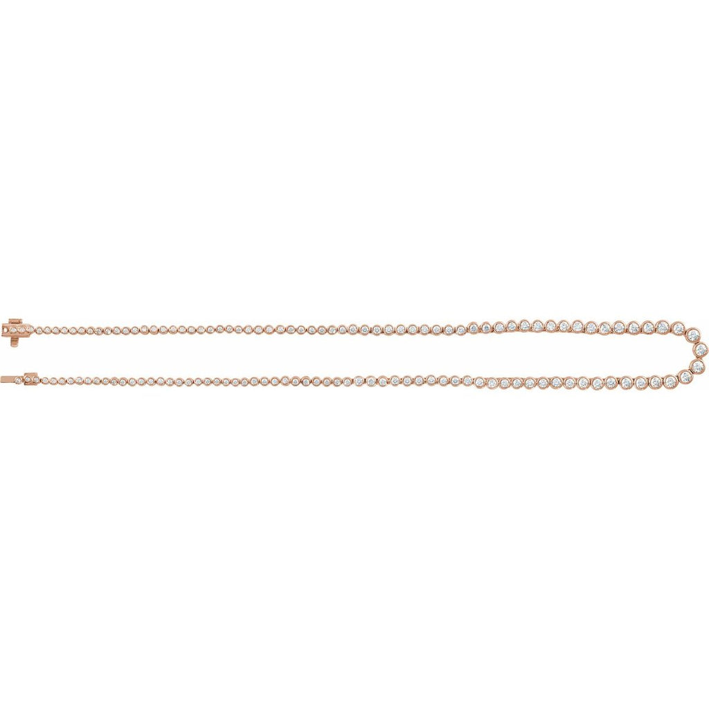 5 1/5 CTW Lab-Grown Diamond Necklace in 14k rose gold