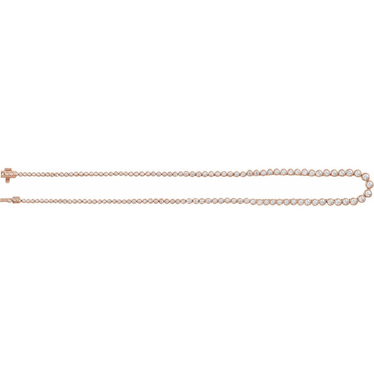 5 1/5 CTW Lab-Grown Diamond Necklace in 14k rose gold