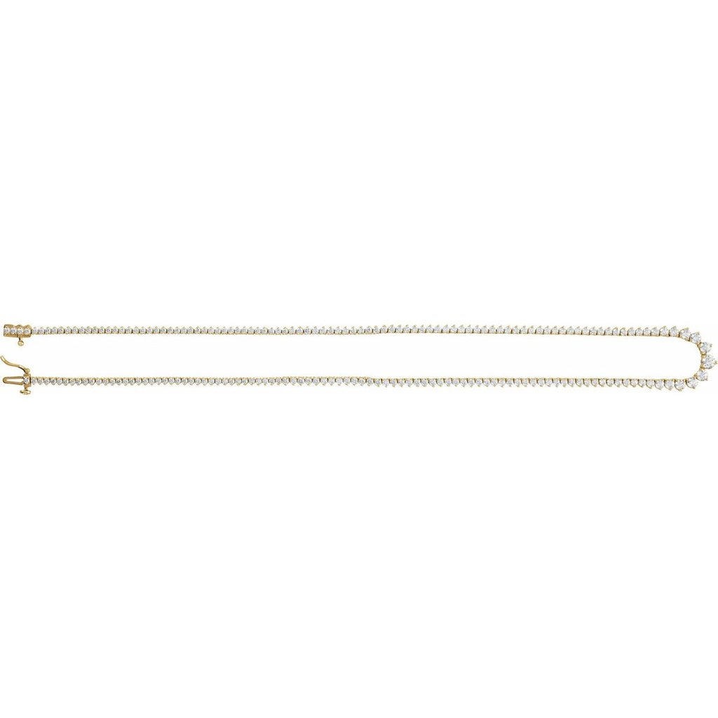 6 5/8 CTW Lab-Grown Diamond Line Necklace in 14k yellow gold