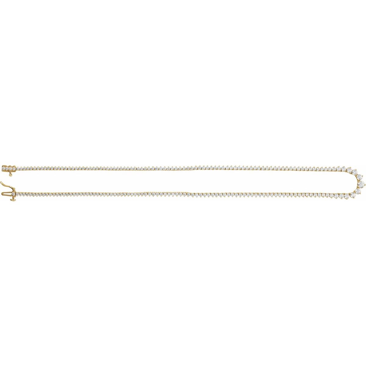 6 5/8 CTW Lab-Grown Diamond Line Necklace in 14k yellow gold