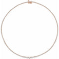 6 5/8 CTW Lab-Grown Diamond Line Necklace in 14k rose gold