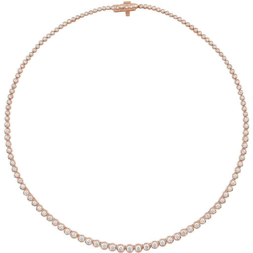 5 1/5 CTW Lab-Grown Diamond Necklace in 14k rose gold