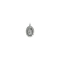 19x14 mm Oval St. Christopher Medal in 14k white gold