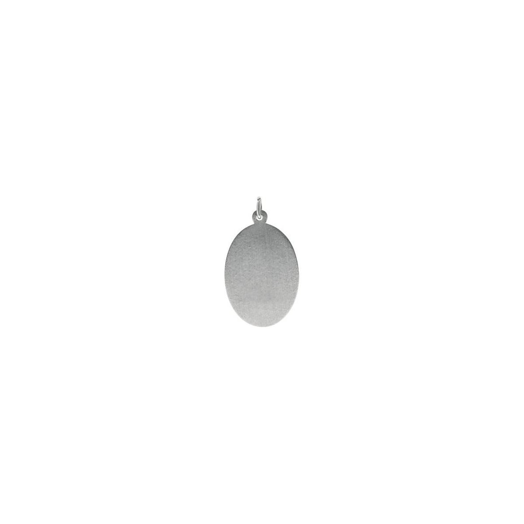 19x14 mm Oval St. Christopher Medal in 14k white gold