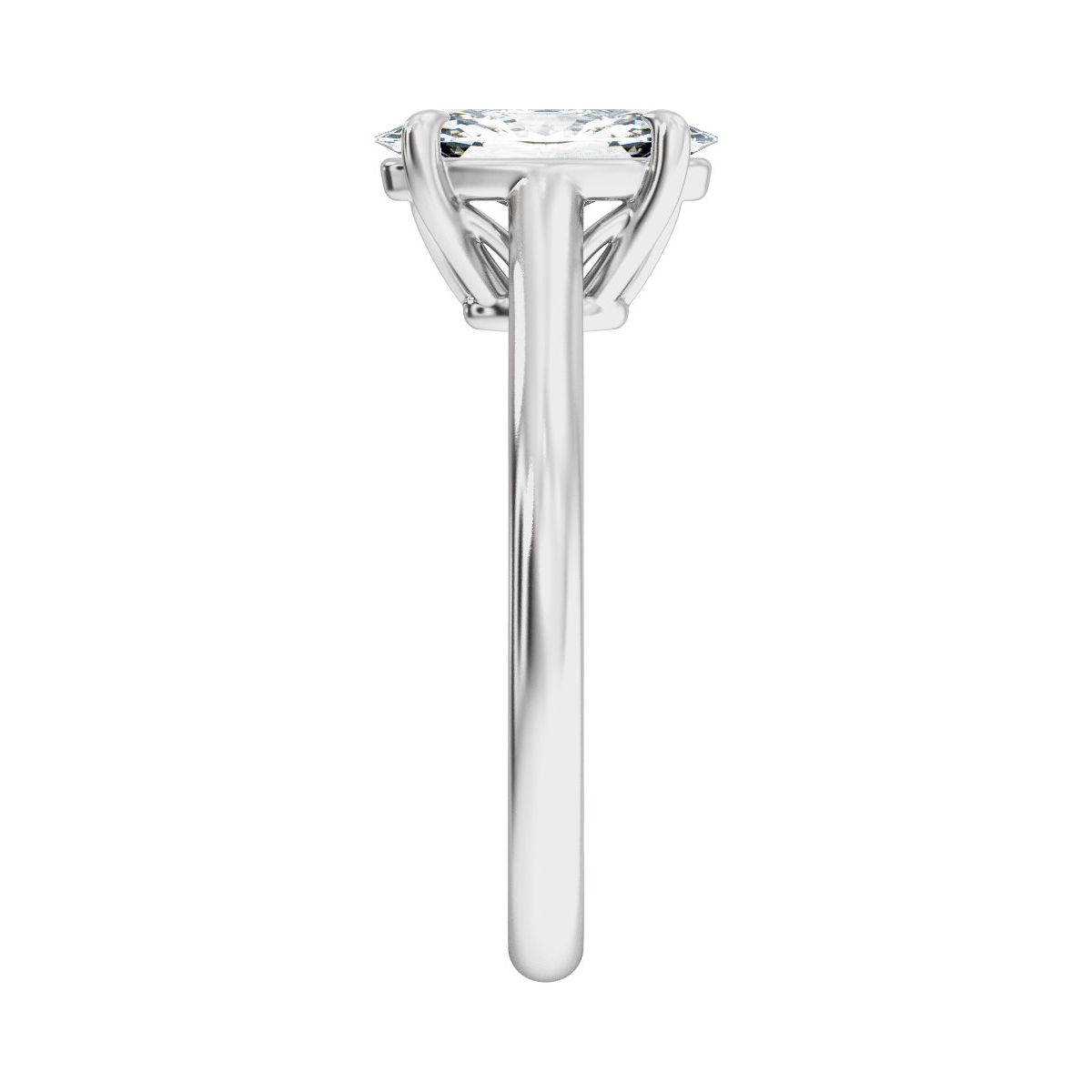 1 CTW Lab-Grown Diamond Engagement Ring in 14k white gold